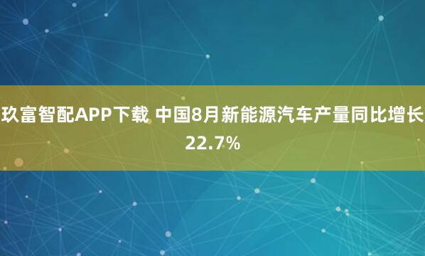 玖富智配APP下载 中国8月新能源汽车产量同比增长22.7%